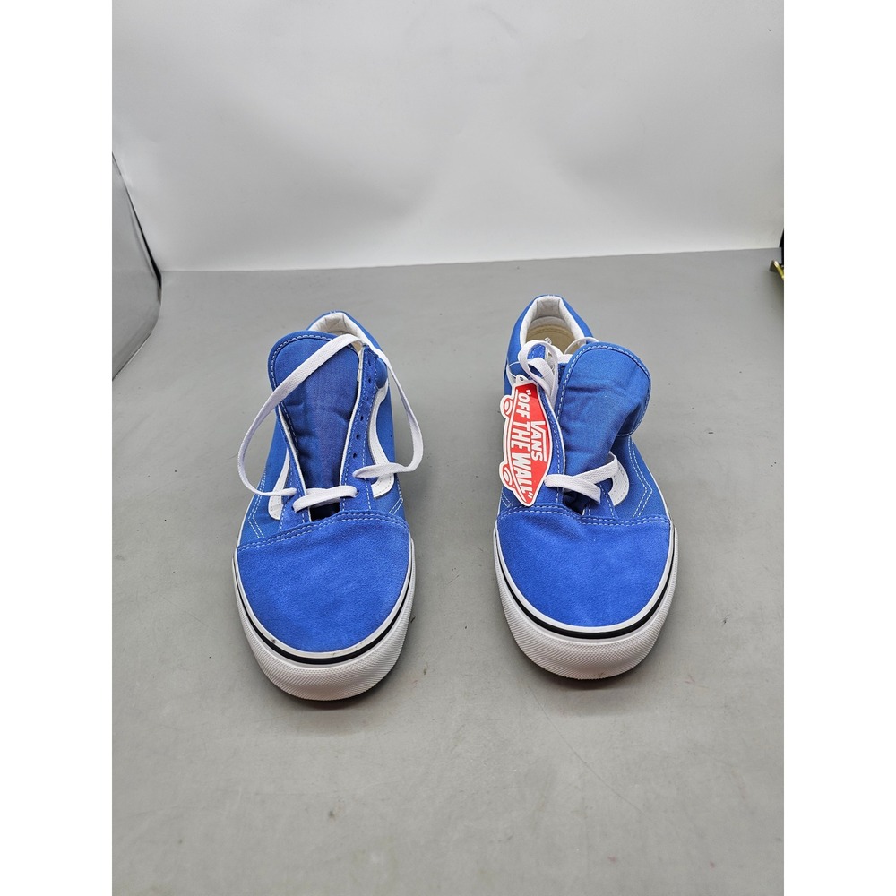 Vans Old Skool Blue White Suede Canvas Skate Shoes Mens 11 507698
